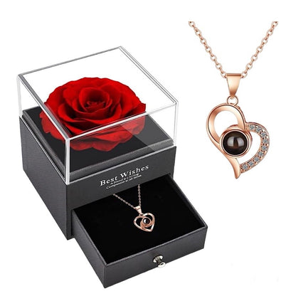 Joyero del amor  con rosa eterna