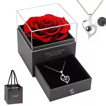 Joyero del amor  con rosa eterna