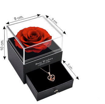 Joyero del amor  con rosa eterna
