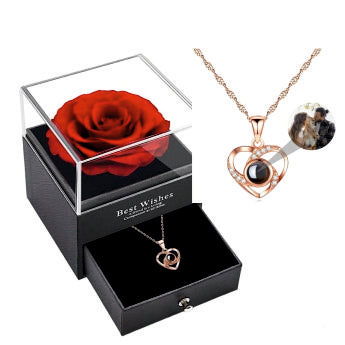 Joyero del amor  con rosa eterna