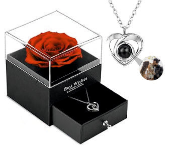Joyero del amor  con rosa eterna